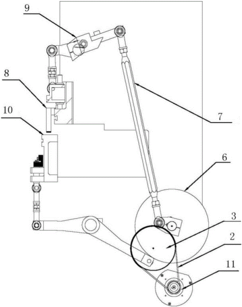 Cam control system of servo nailing device