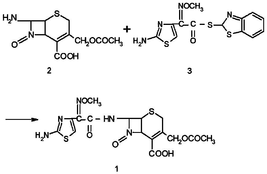 Synthesis method of cefotaxime acid