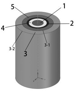 Method for preparing explosive composite rod based on water pressure in local vacuum environment