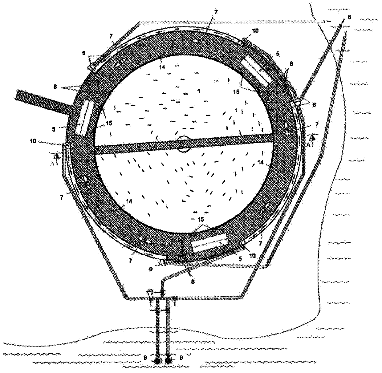 A container arrangement for fish farming