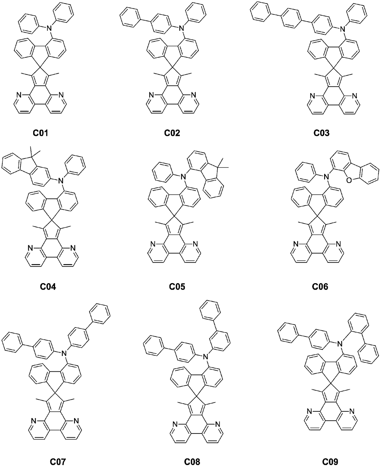 OLED (Organic Light Emitting Diode) material and application thereof