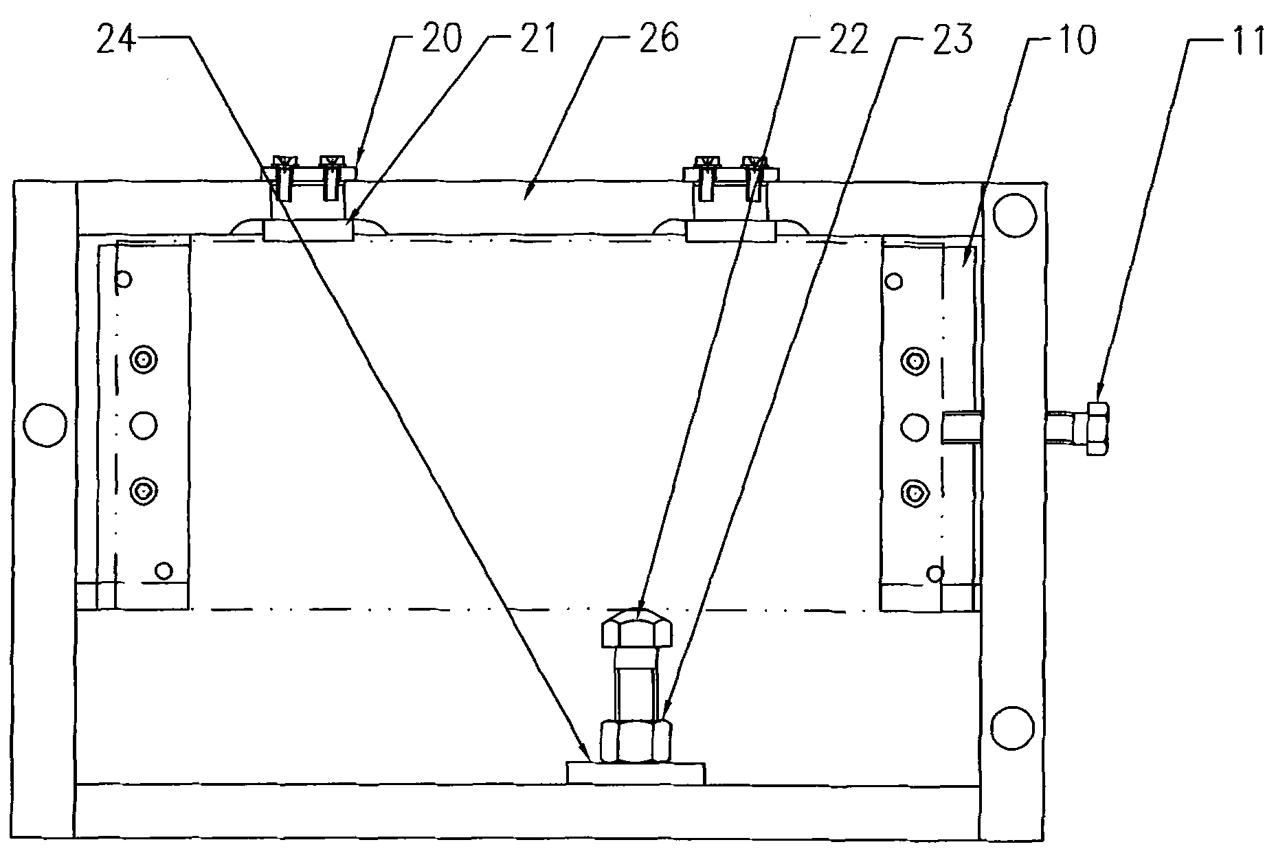 Drill clamp for connecting rod rest of needle core bed