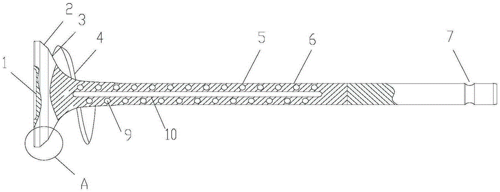 Cyclic spiral cavity sodium-filled air valve with spiral blade