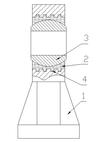 Axle center self-regulation and vibration reduction bearing block