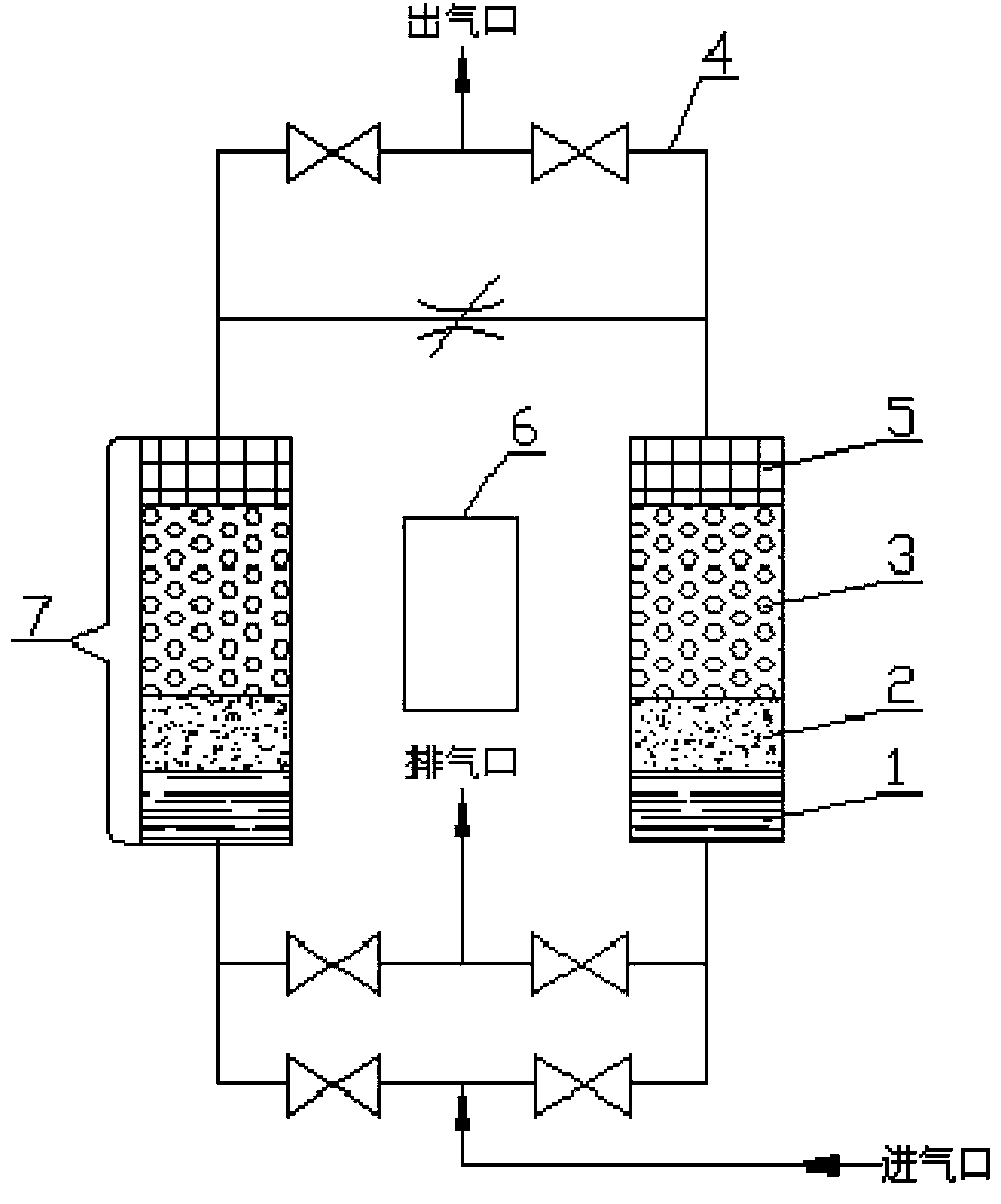 Control method of heat-absorption-free regenerative type compressed air dryer