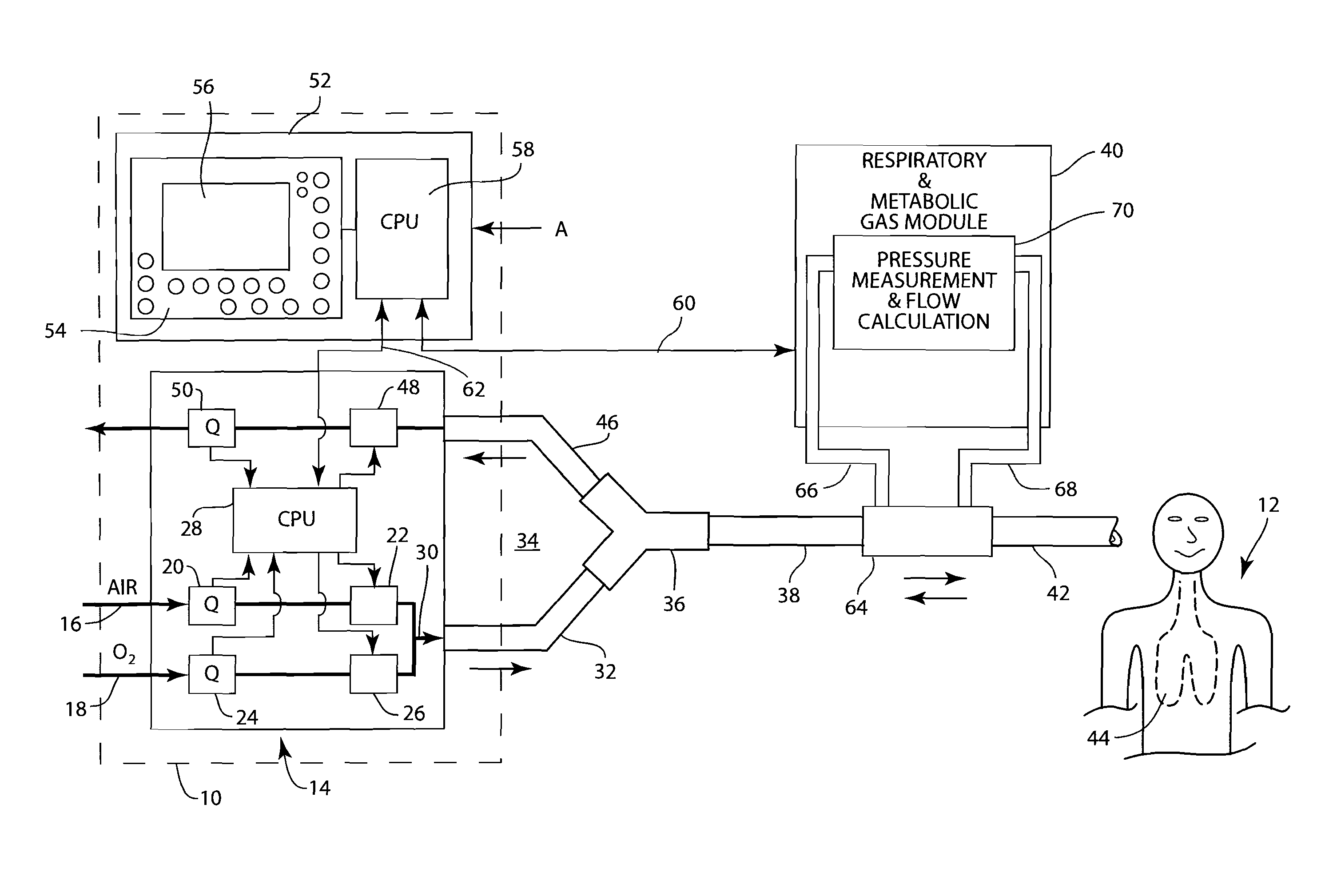 Method and apparatus for airway compensation control