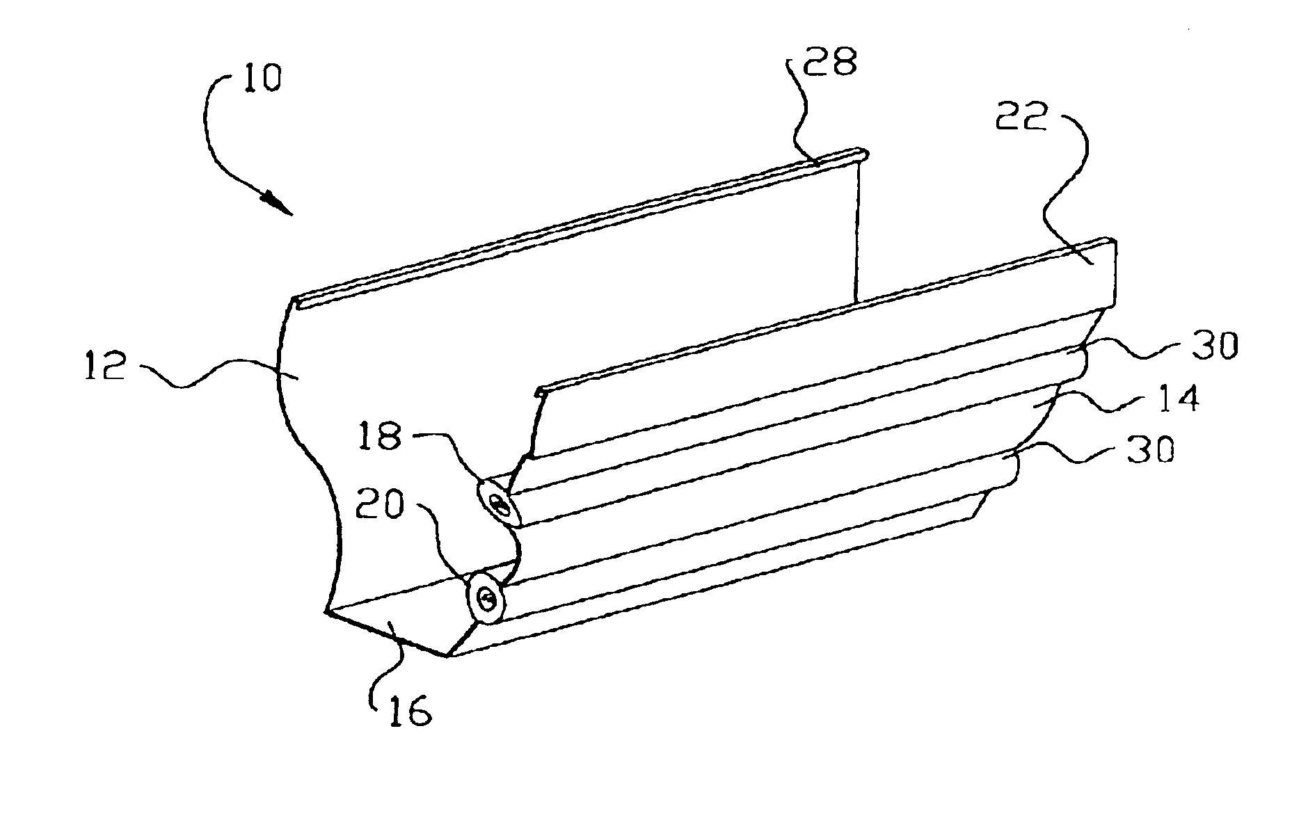 Gutter system with built-in ropelights