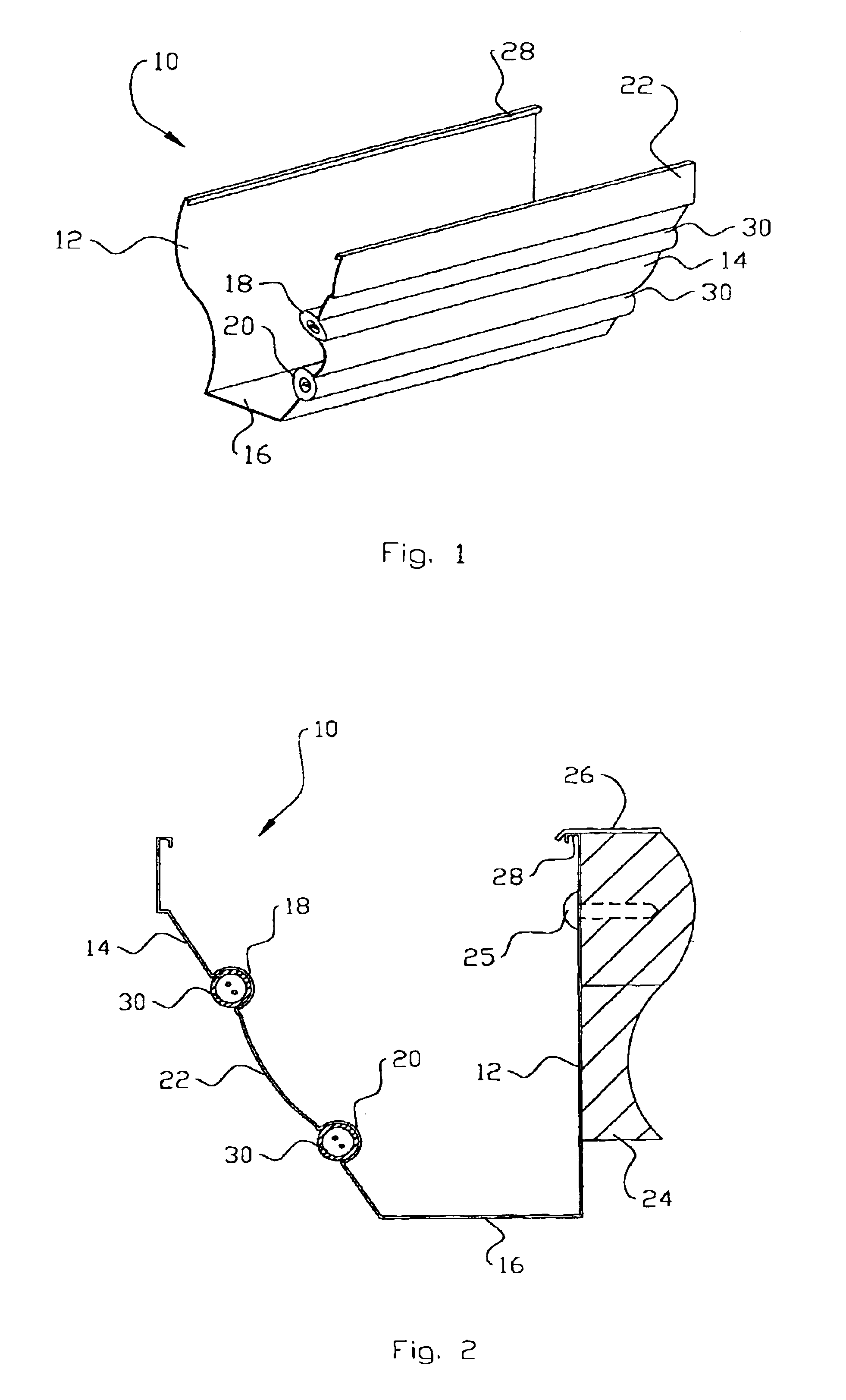 Gutter system with built-in ropelights