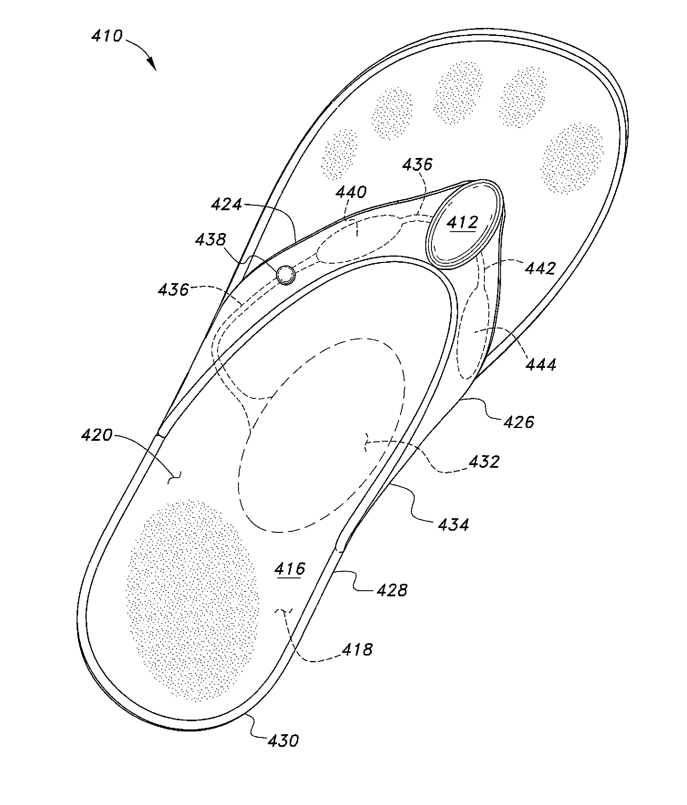 Sandal with pneumatic support