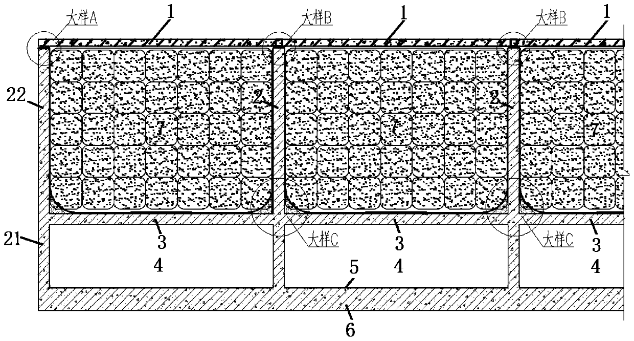 Novel rigidity landfill anti-permeation structure and construction method