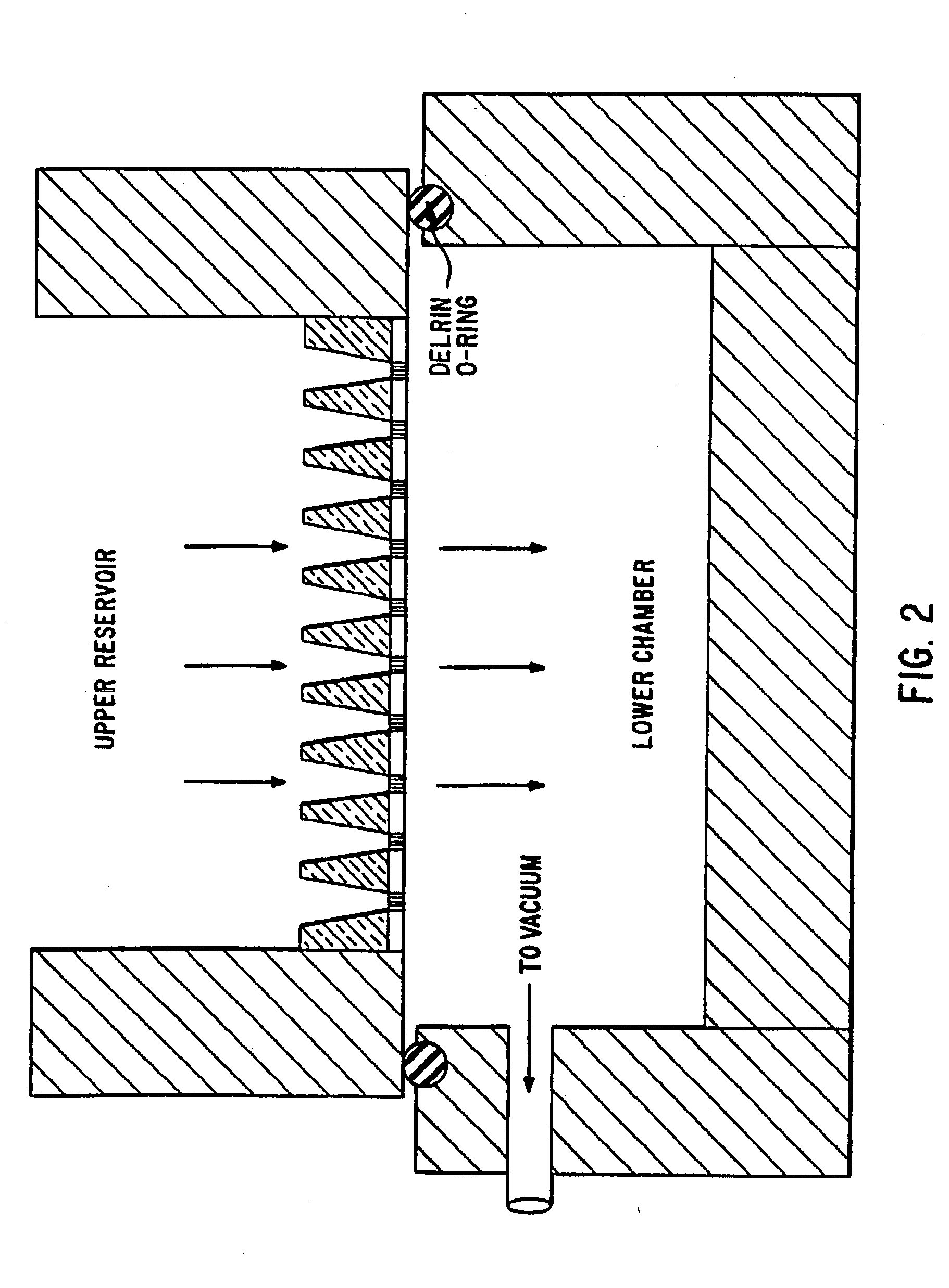 Flowthrough device for multiple discrete binding reactions