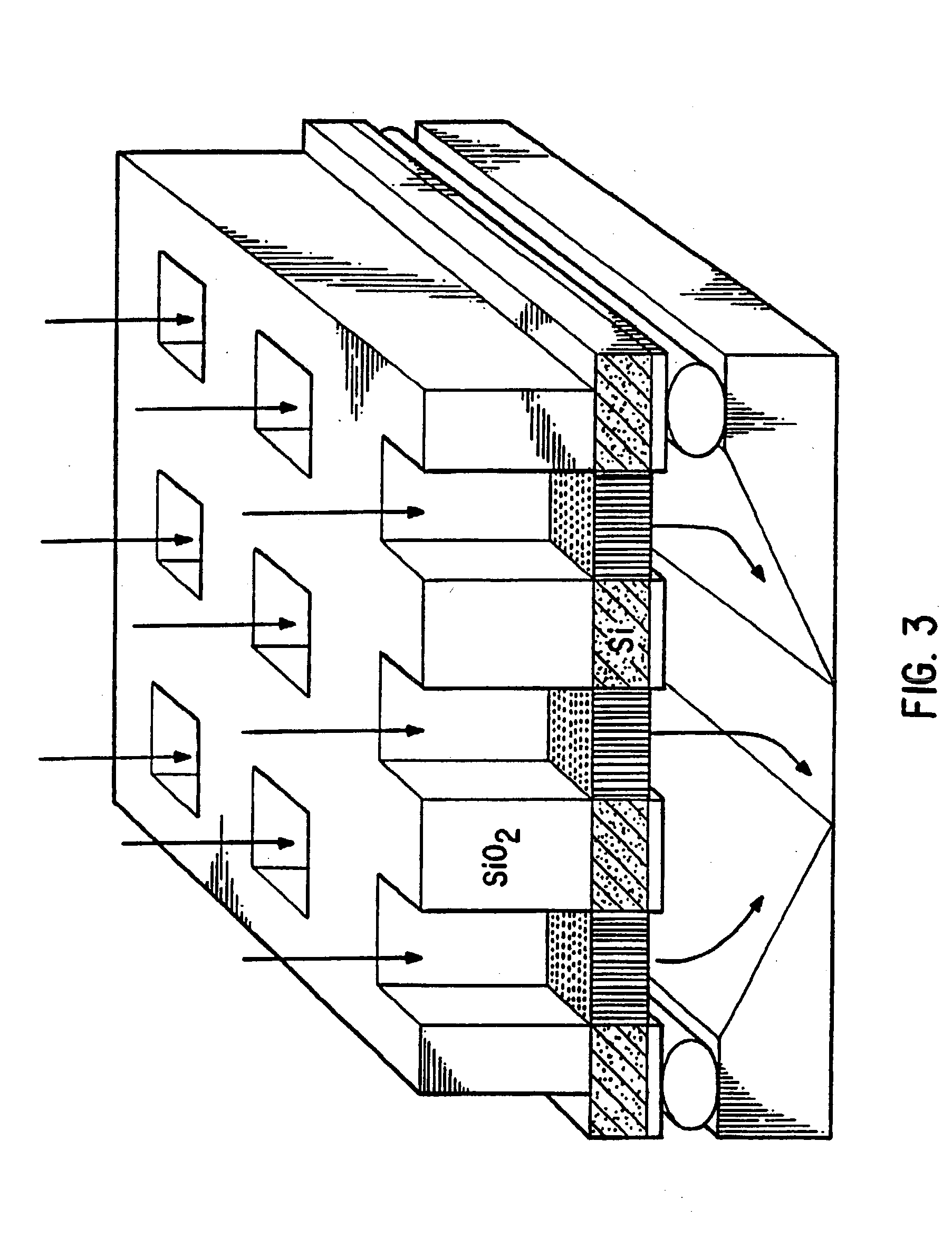 Flowthrough device for multiple discrete binding reactions