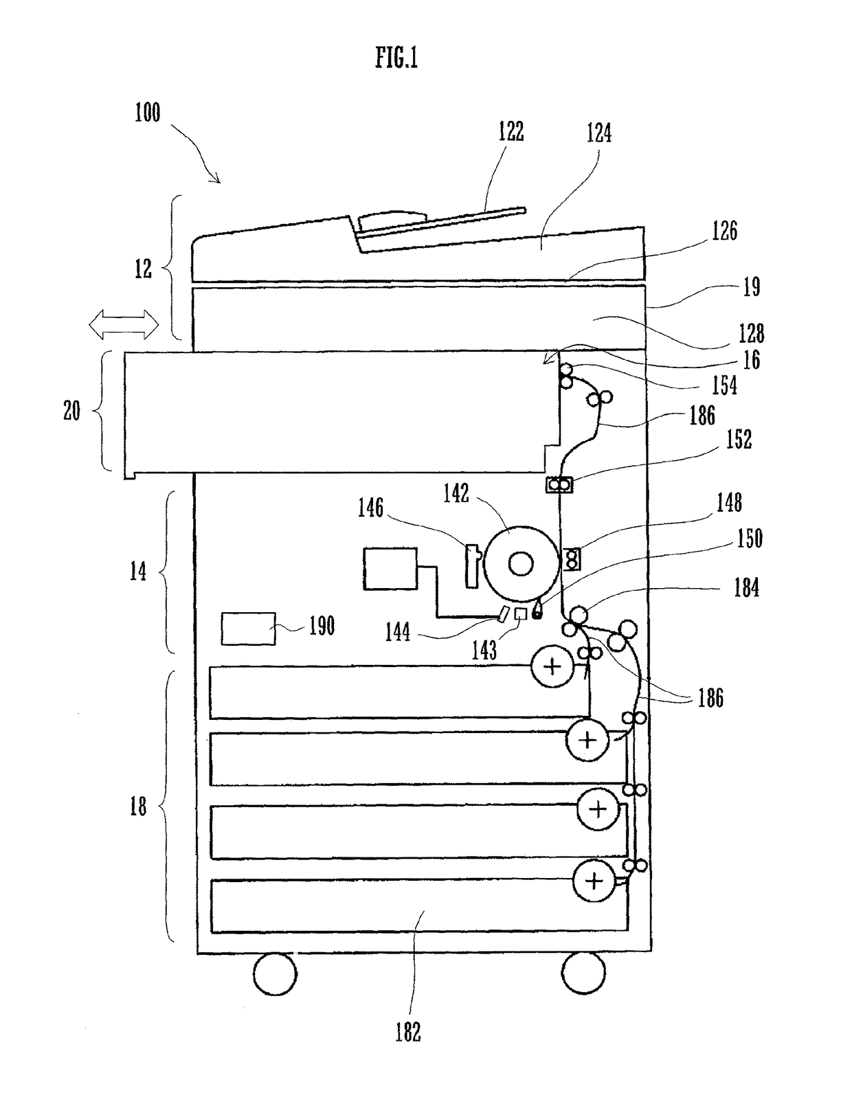 Image forming apparatus provided with post-processing device