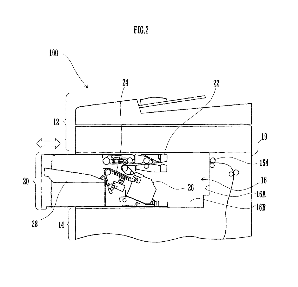 Image forming apparatus provided with post-processing device