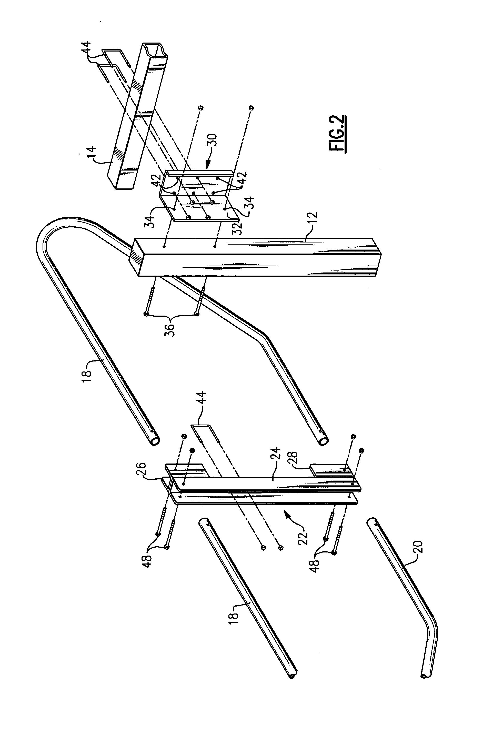 Channel stanchion for elevated beam cow stall assembly