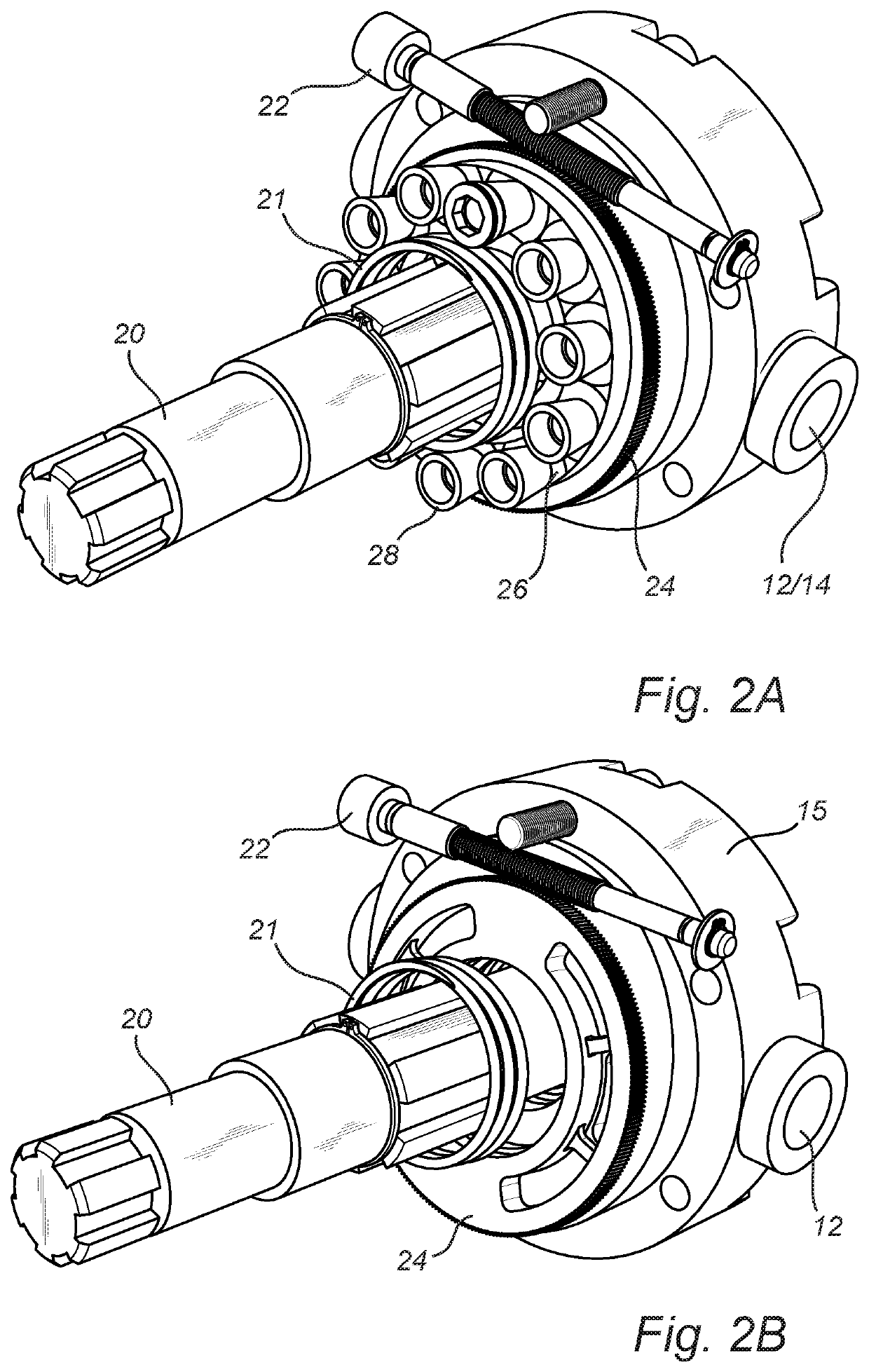 Variable pre and de-compression control mechanism and method for hydraulic displacement pump