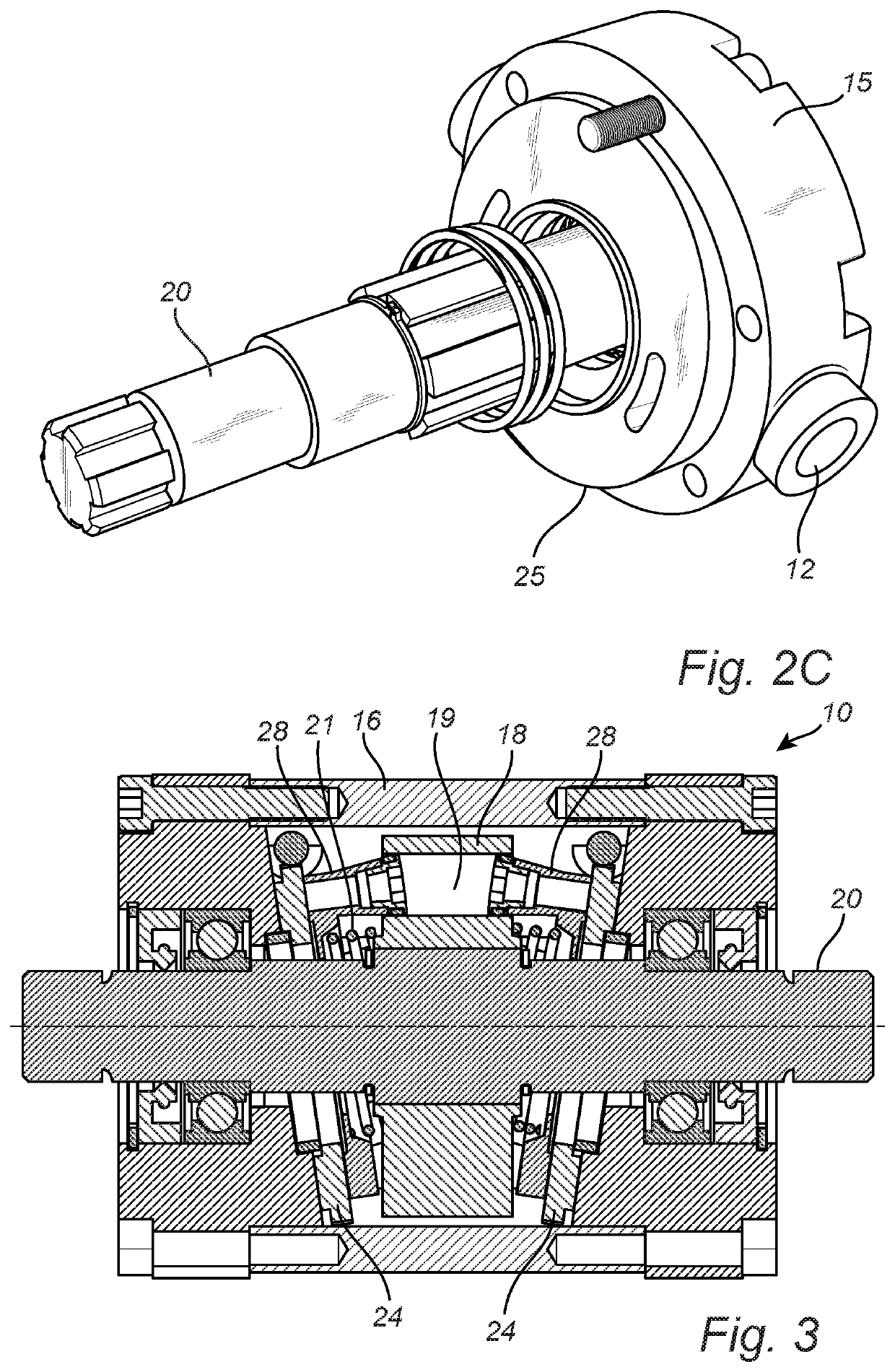 Variable pre and de-compression control mechanism and method for hydraulic displacement pump