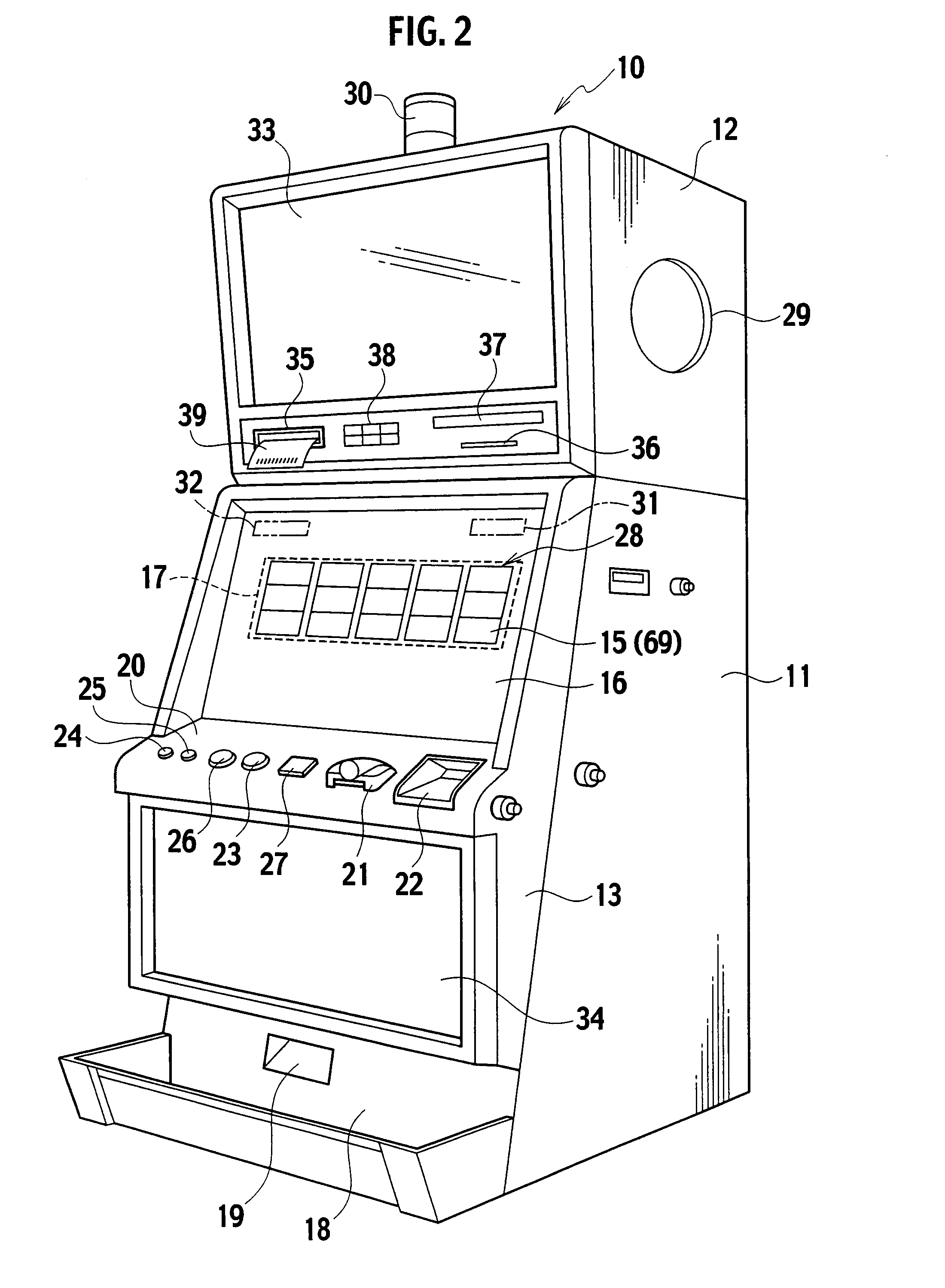 Slot machine with payout according to symbols in grouped areas and playing method thereof