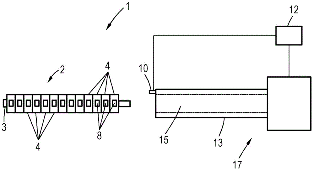 Device for checking the construction of an extruder screw