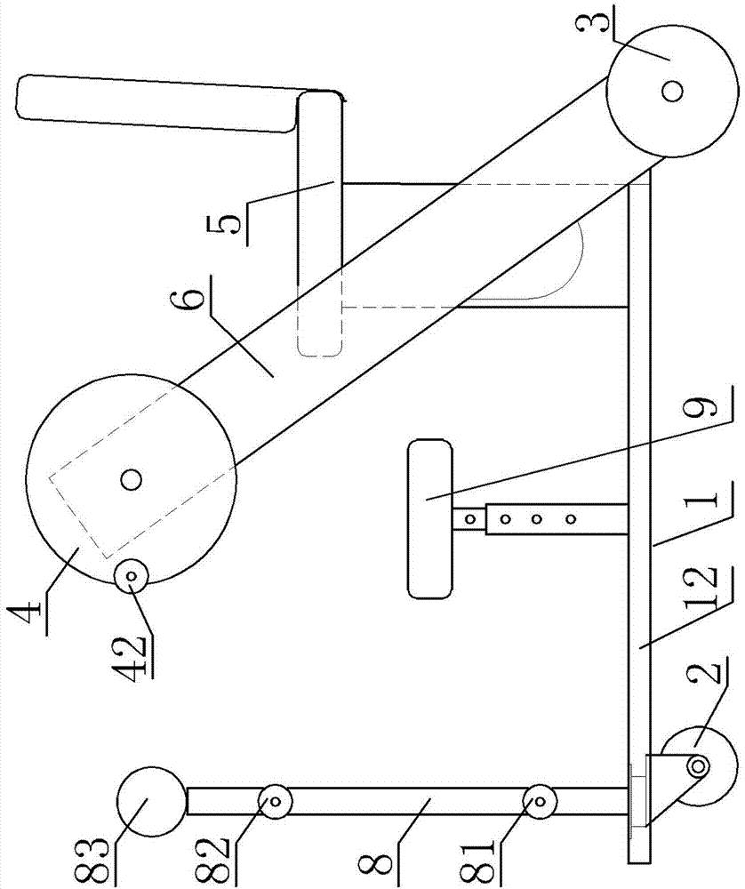 Double-movement hand-cranking body building vehicle