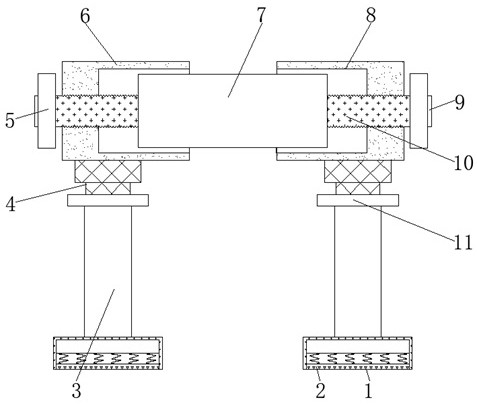 Building structure reinforcing and connecting device