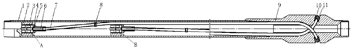 Turbine drilling type multi-branch slim hole well completion tool and operation method