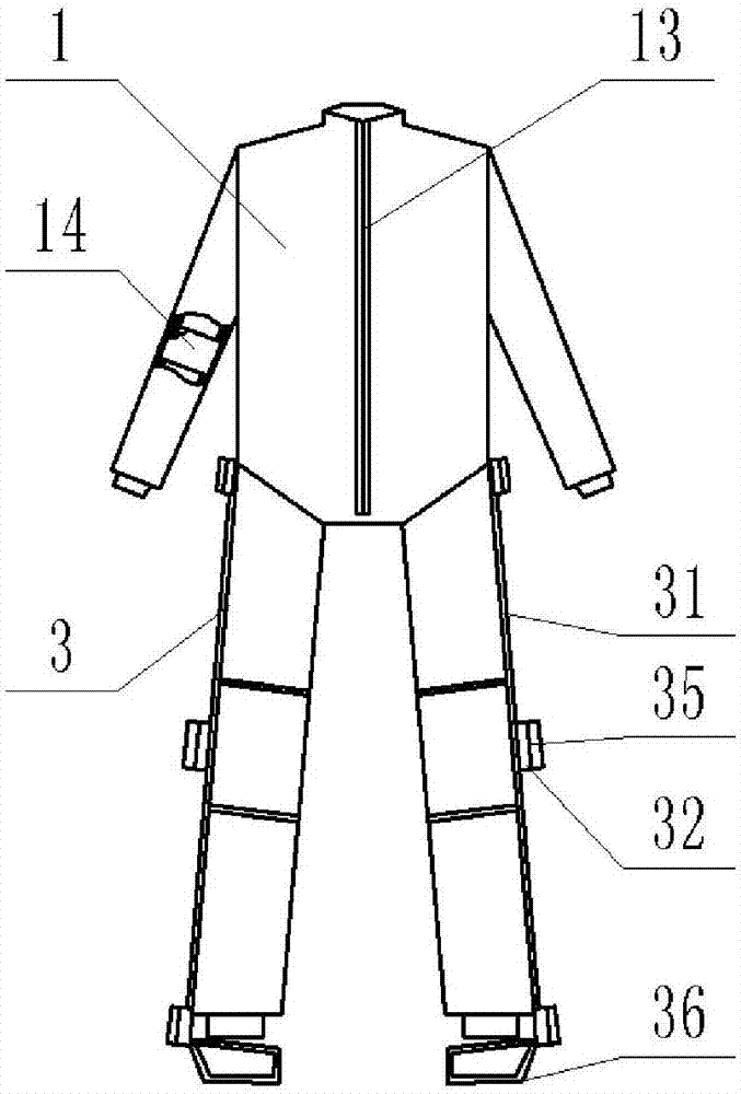 Air conditioning garment integrated with external skeleton