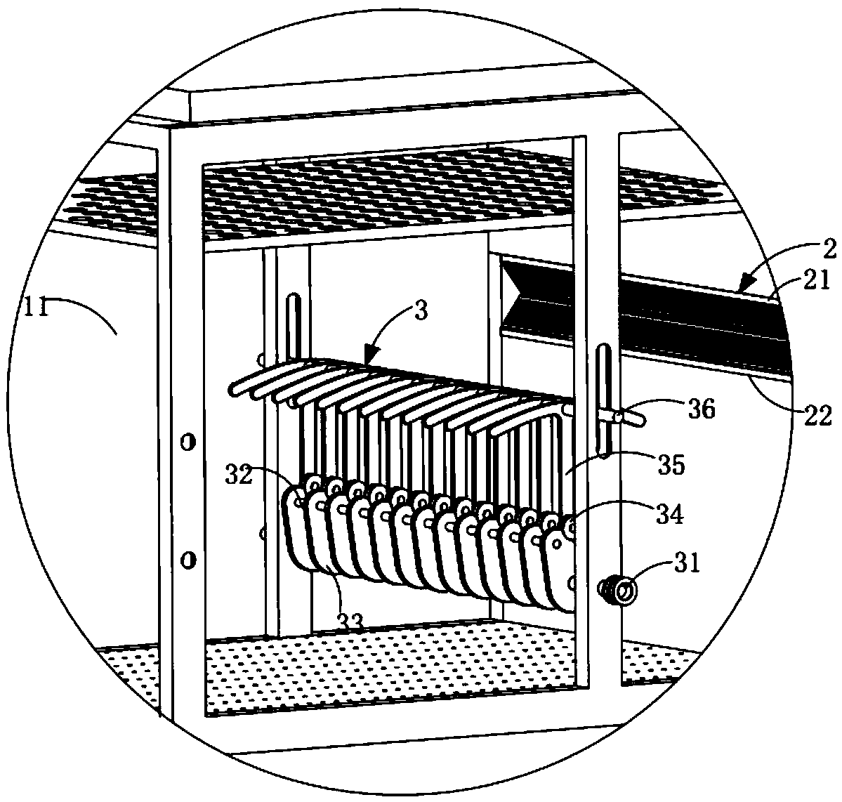 A two-way dust collection device for textile