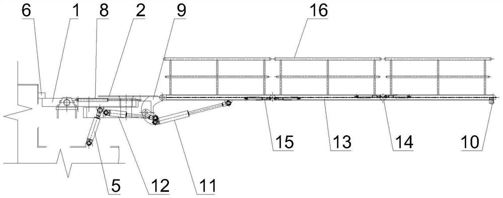 Folding turnover type boarding ladder