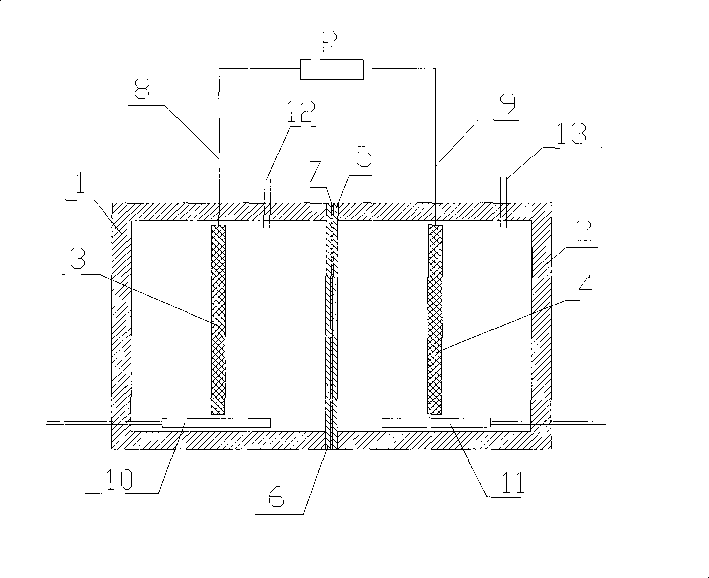 Apparatus and method for processing parachlorophenol-containing waste water and recovering electric energy
