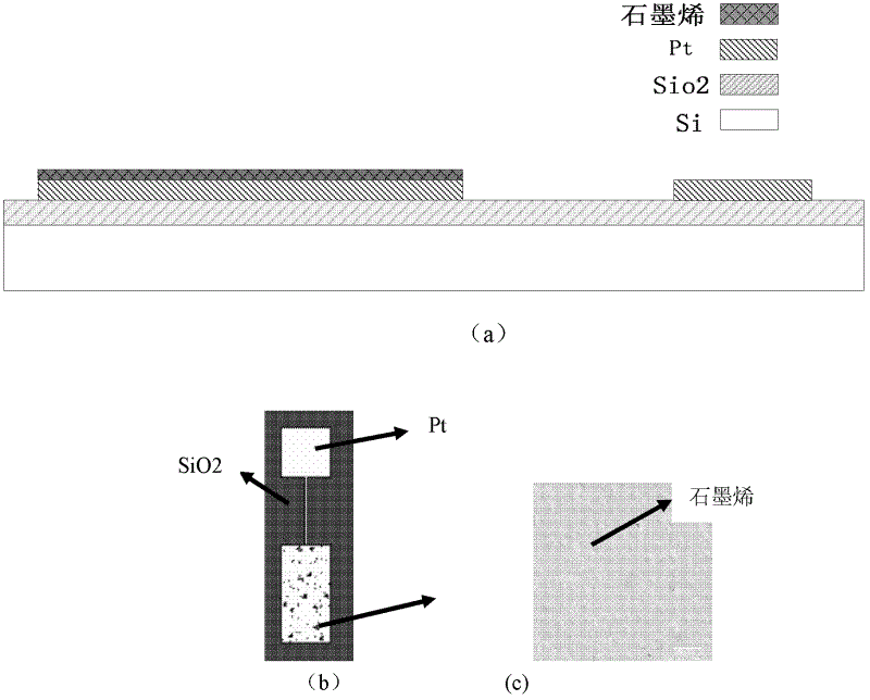 Grapheme-modified Pt electrode and method for detecting trace amount heavy metal