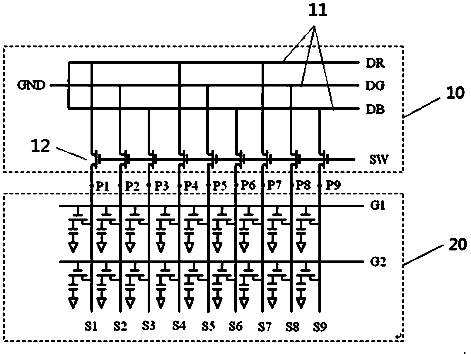 Array substrate, display panel and polarity reversal driving method