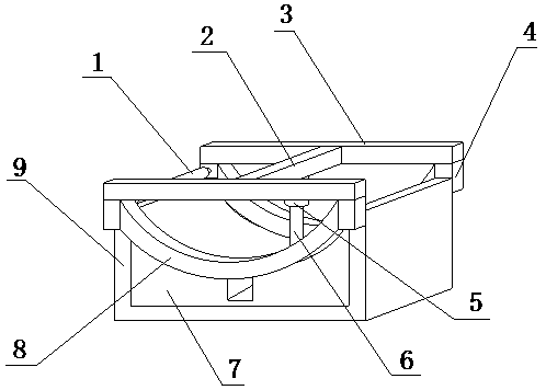 LED touch screen display diaphragm mounting structure for curved surface