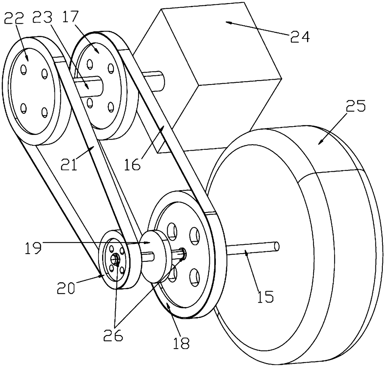 Variable speed chain wheel assembly