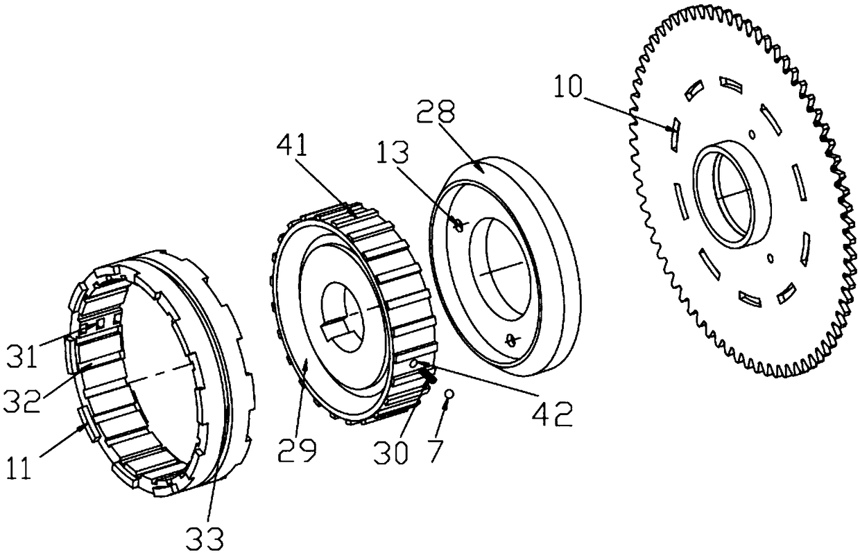 Variable speed chain wheel assembly