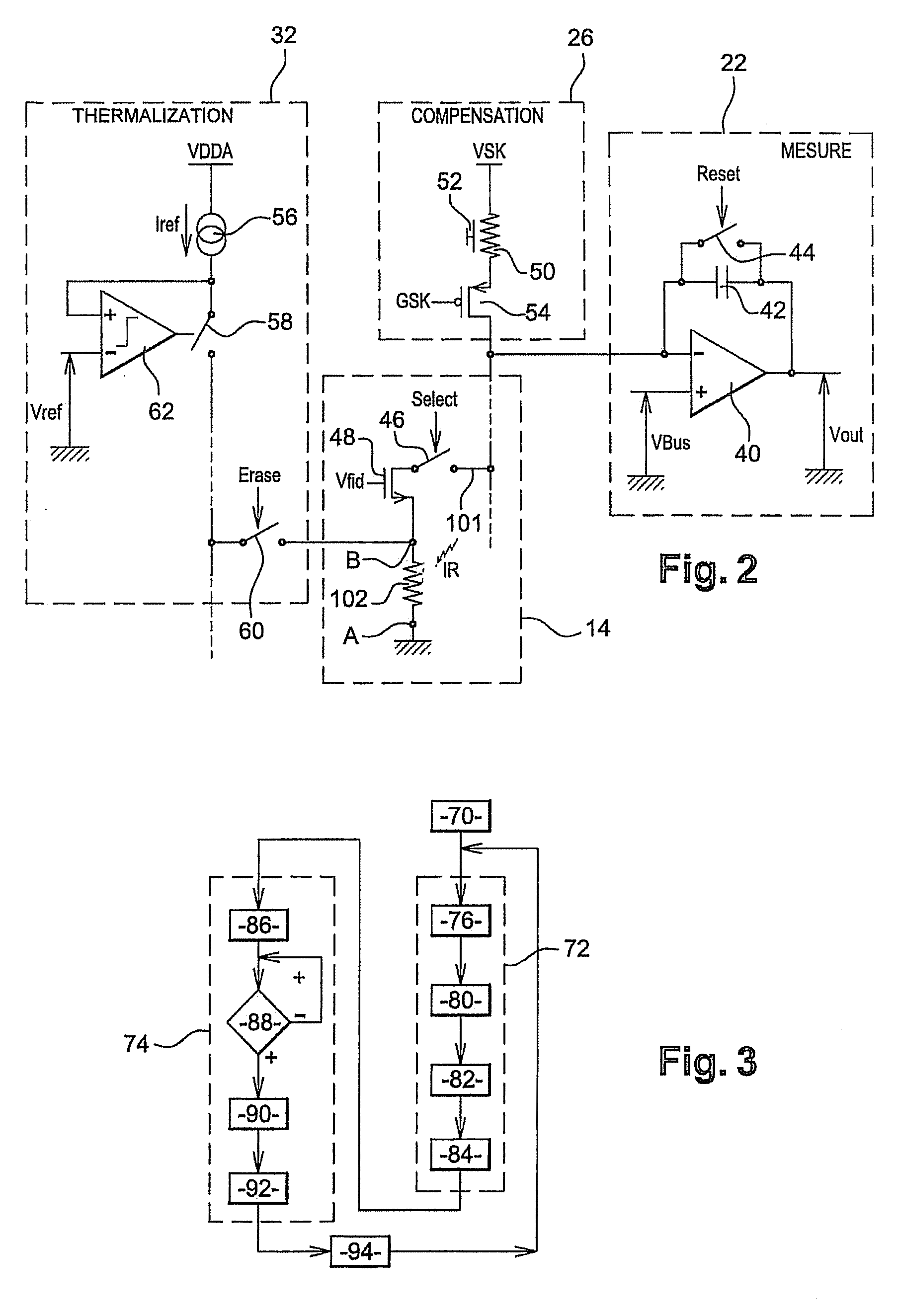 Device for detecting infrared radiation comprising a resistive imaging bolometer, a system comprising an array of such bolometers and a method for reading an imaging bolometer integrated into such a system