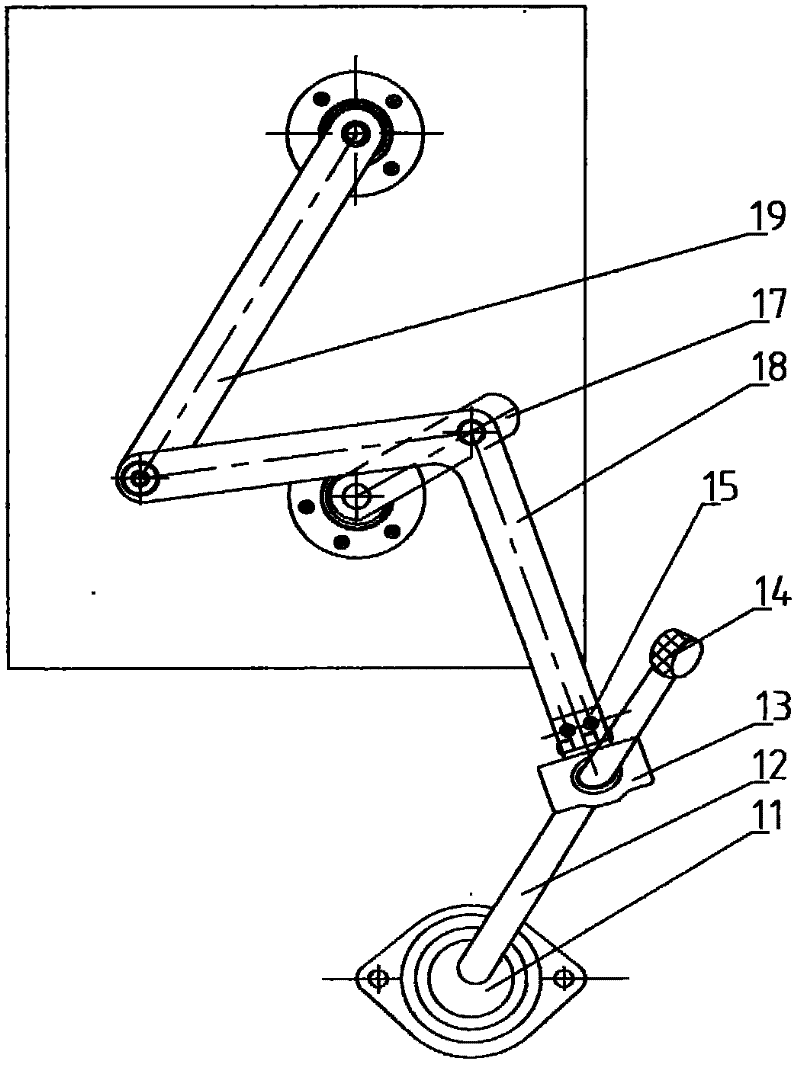 Breast stroke posture training machine employing connecting rod in orbit constraint