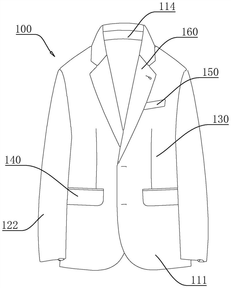 Machine-washable wool suit and sewing method