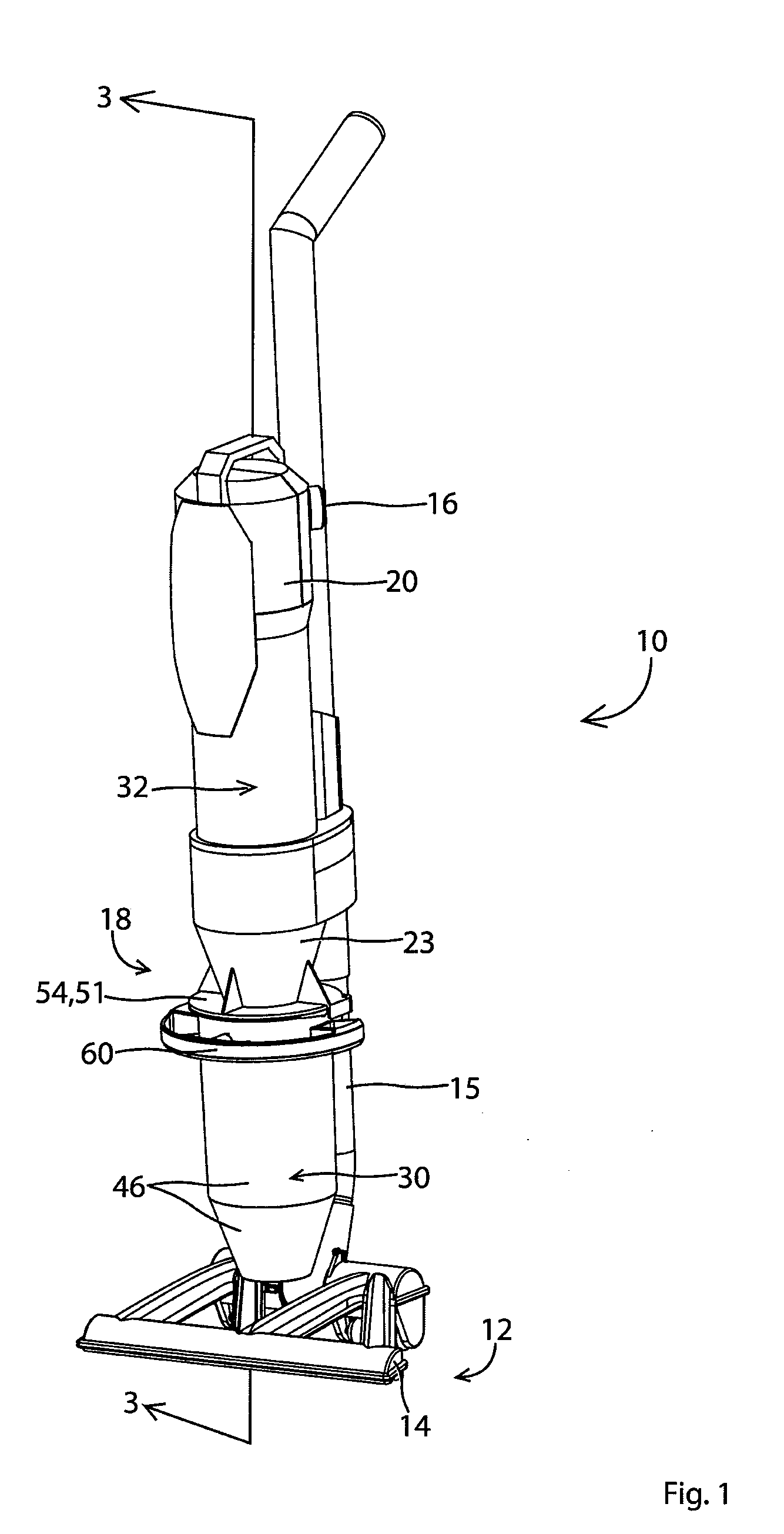 Surface cleaning apparatus with liner bag