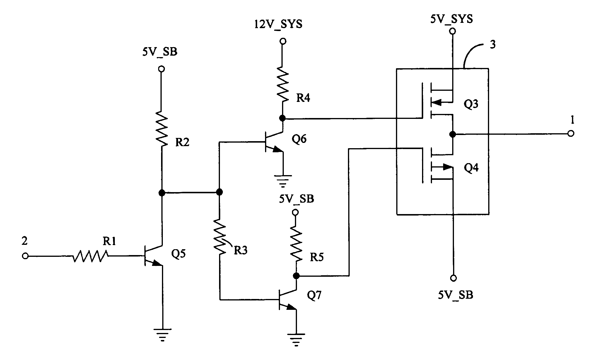 Supply voltage switching circuit