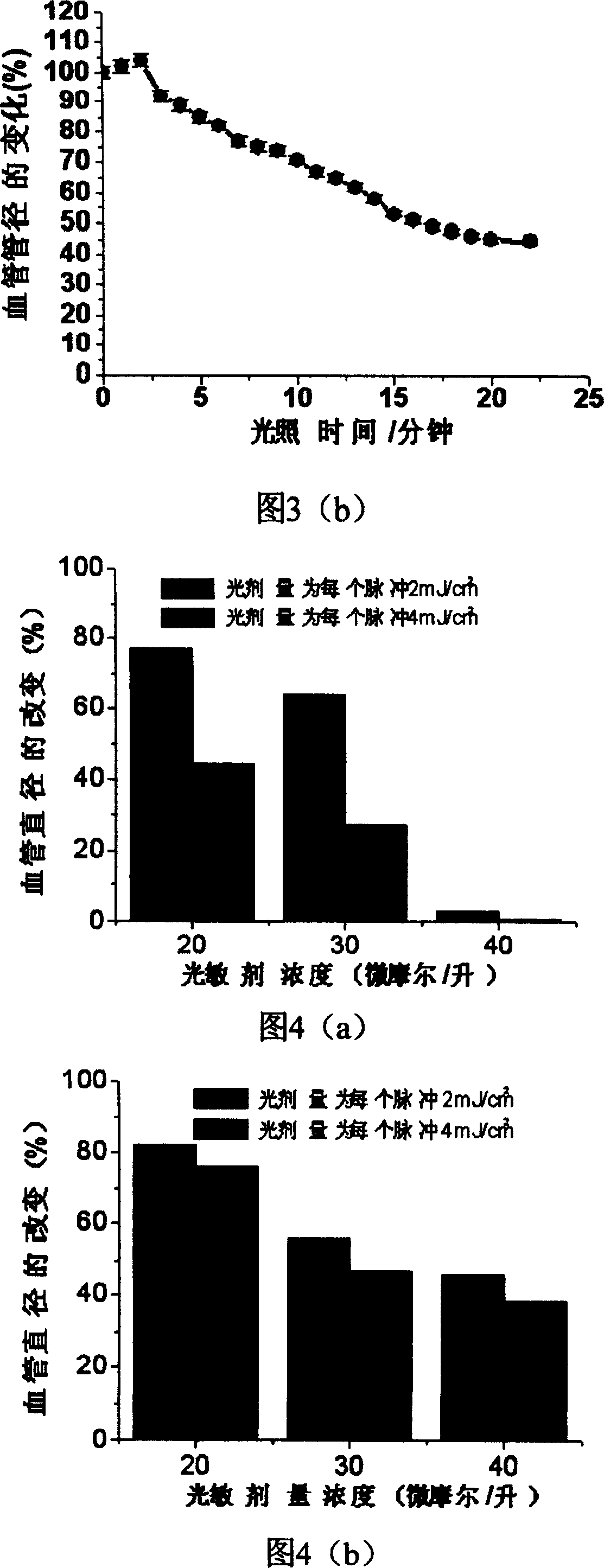 Photoacoustic blood vessel imaging method and equipment for monitoring photodynamic tumor treating effect