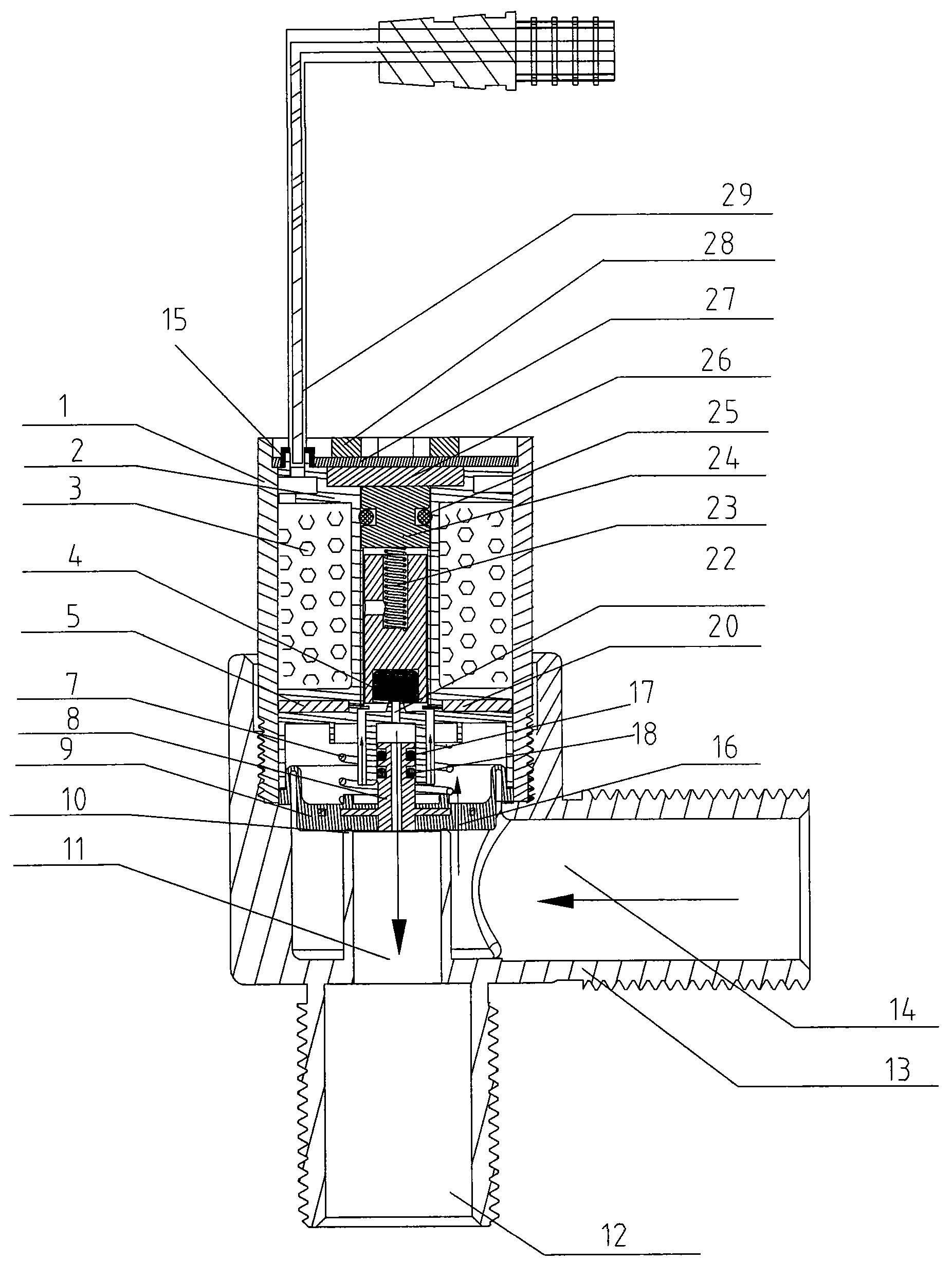 Integrated bistable solenoid valve