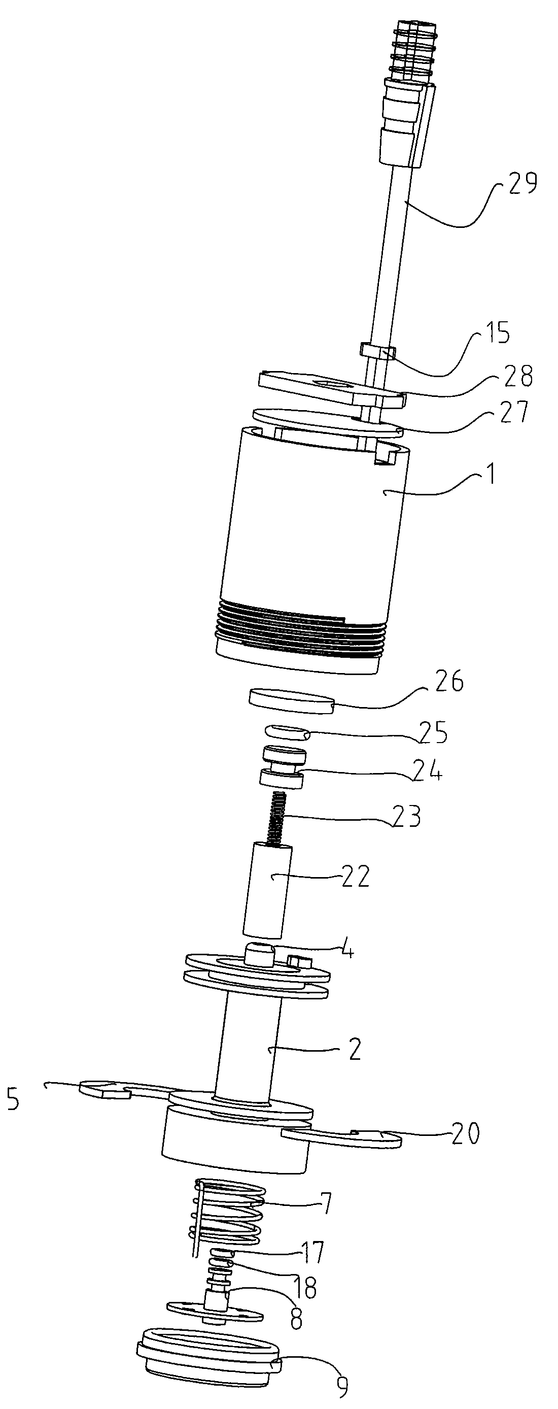 Integrated bistable solenoid valve