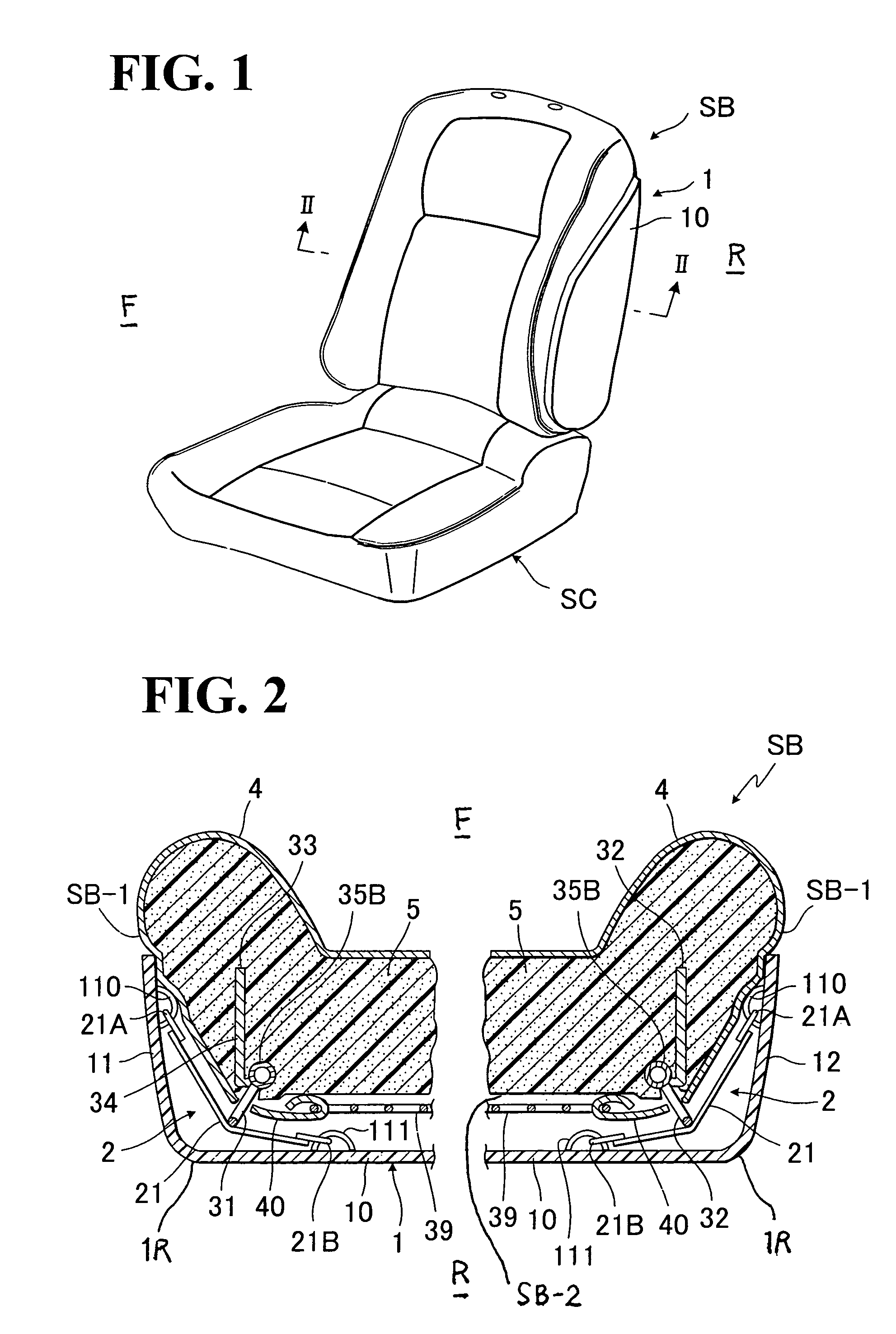 Seat back of automotive seat with back board