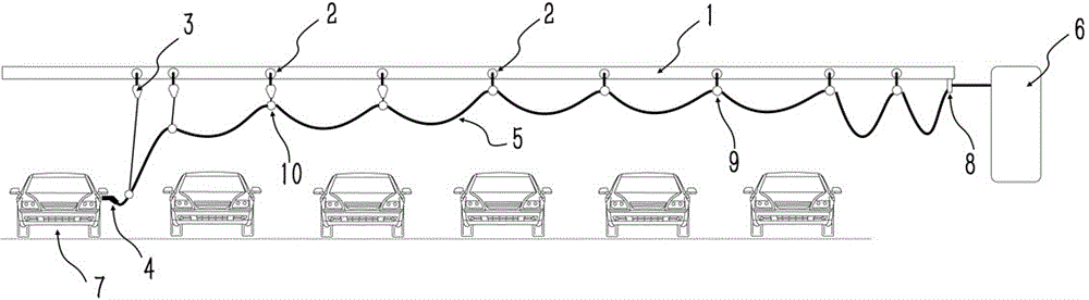 Electric vehicle safety charging station with high charging gun utilization rate and low manufacturing cost