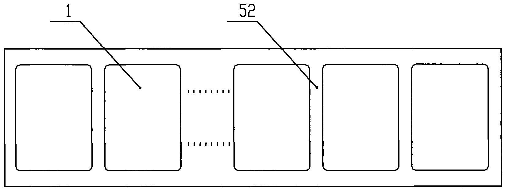 Piece-shaped thermal shrinkage mark and installation method thereof