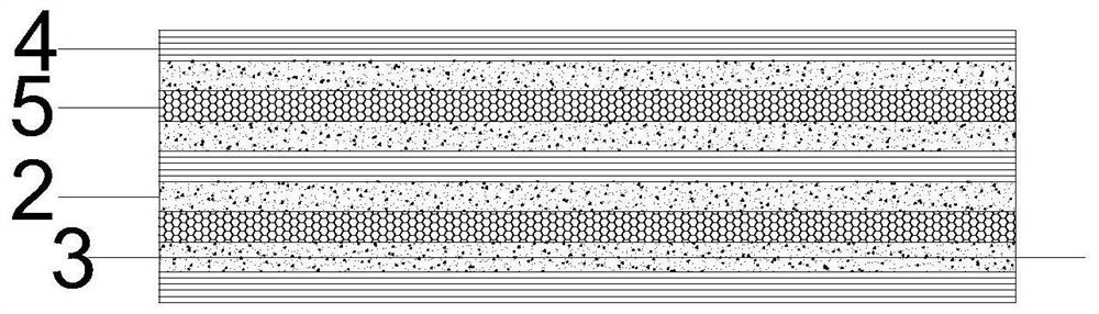 Composite structure friction material and preparation method thereof