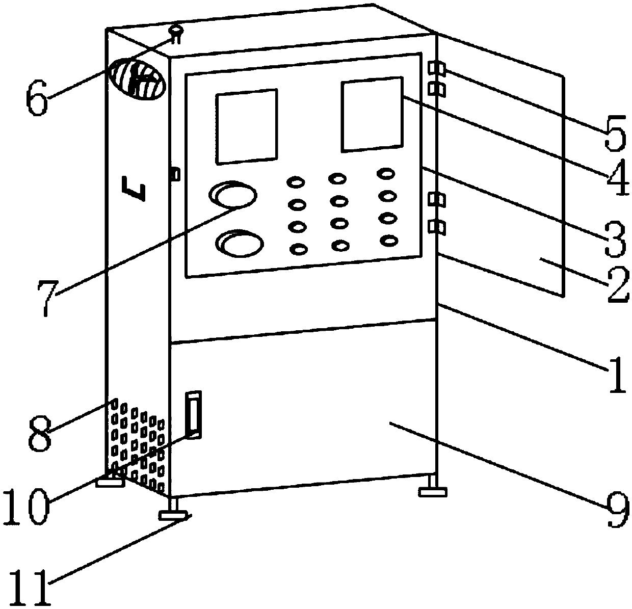 Electromechanical control cabinet