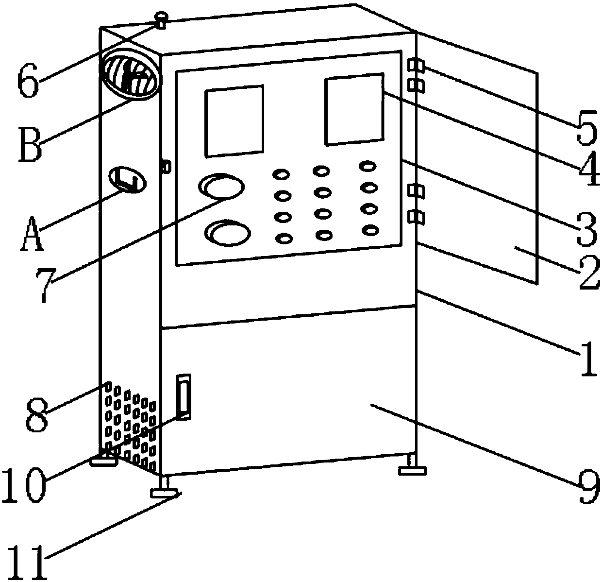 Electromechanical control cabinet