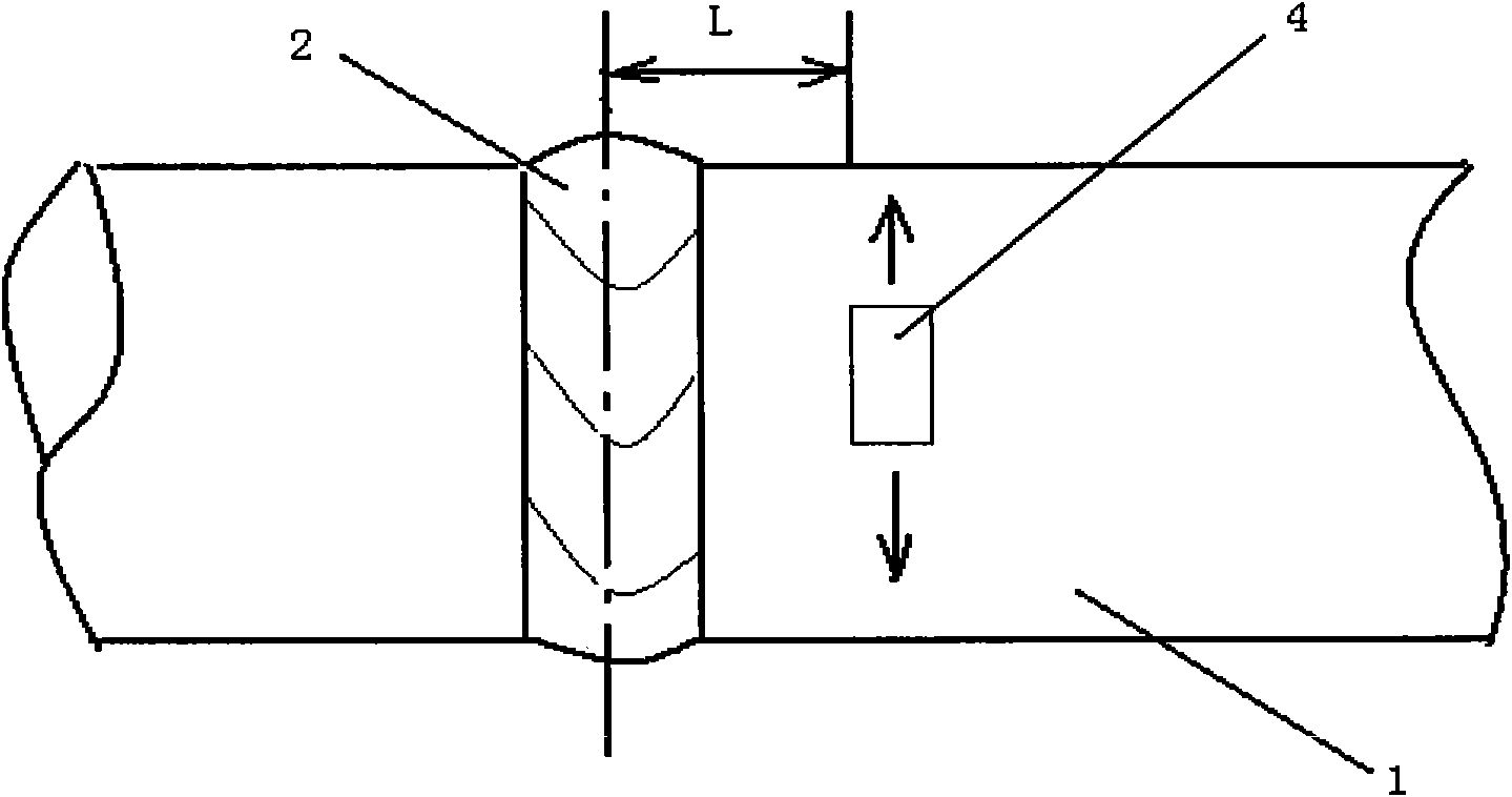 Ultrasonic testing method for butt-jointed seam of steel tube tower in electric transmission line